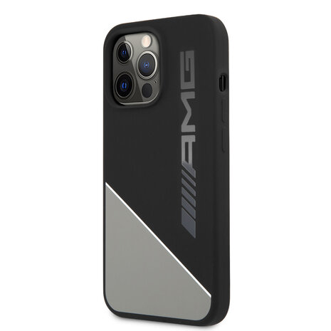 AMG AMG iPhone 13 Pro Back cover coque - Silicone - Two Tones White Line - Gris