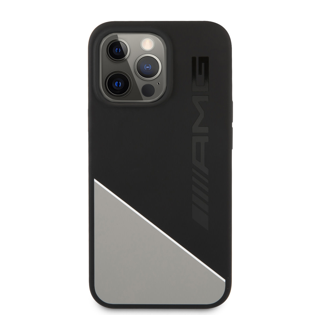 AMG AMG iPhone 13 Pro Backcover hoesje - Silicone - Two Tones White Line - Grijs, foto 3 van 6