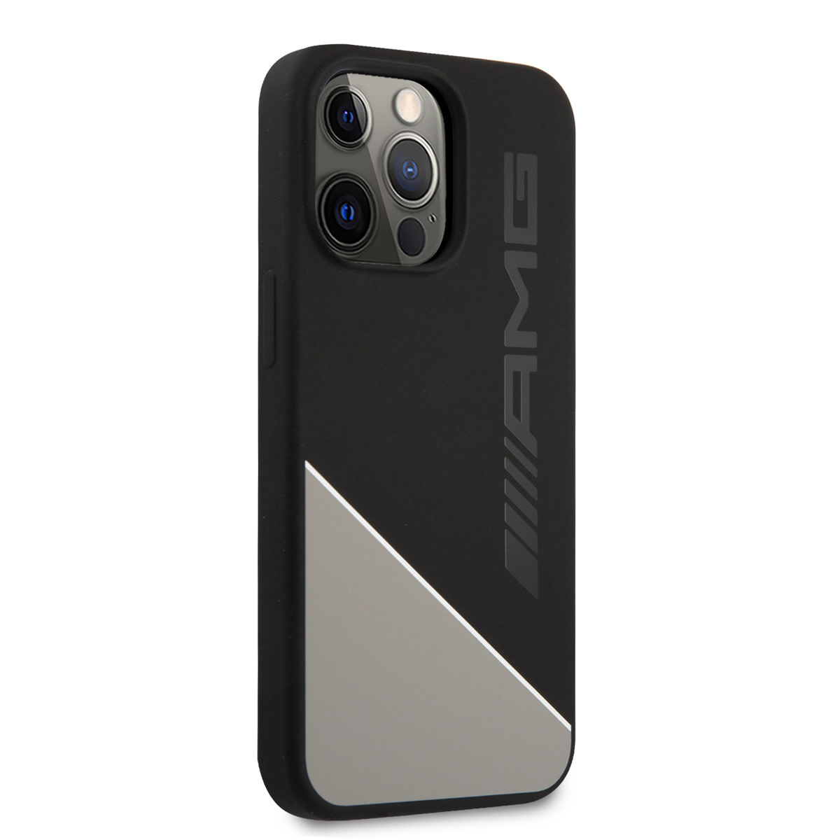 AMG AMG iPhone 13 Pro Backcover hoesje - Silicone - Two Tones White Line - Grijs, foto 4 van 6