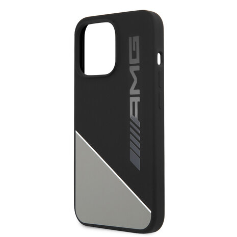 AMG AMG iPhone 13 Pro Back-Cover hul - Silicone - Two Tones White Line - Grau
