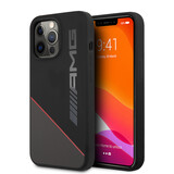 AMG AMG iPhone 13 Pro Back-Cover hul - Silicone - Two Tones Red Line - Schwarz