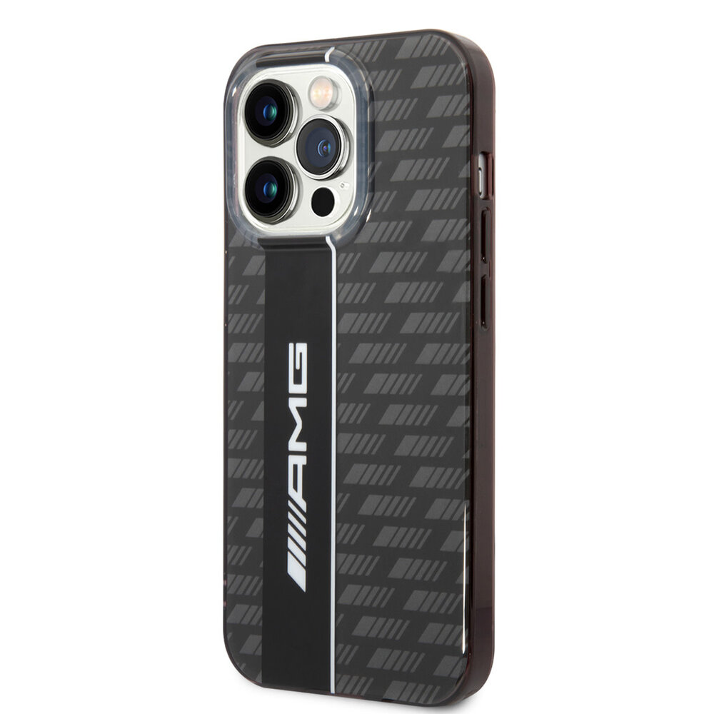 AMG AMG iPhone 14 Pro Back-Cover hul - Double Layer - Carbon Pattern - Grau