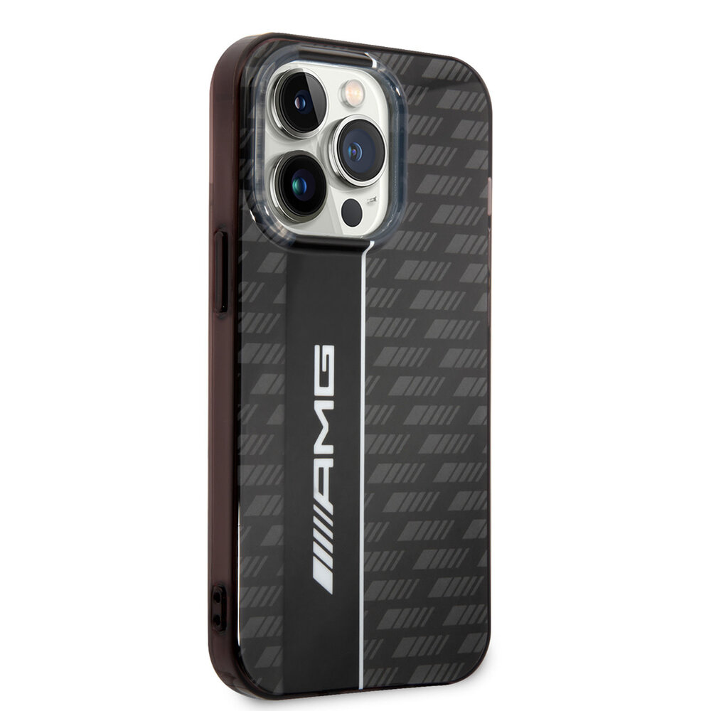 AMG AMG iPhone 14 Pro Back-Cover hul - Double Layer - Carbon Pattern - Grau