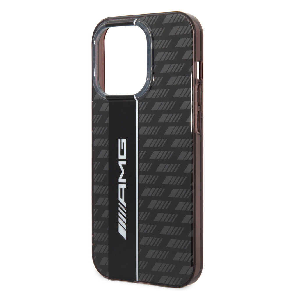 AMG AMG iPhone 14 Pro Back-Cover hul - Double Layer - Carbon Pattern - Grau