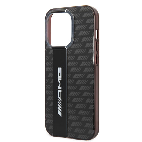 AMG AMG iPhone 14 Pro Back-Cover hul - Double Layer - Carbon Pattern - Grau