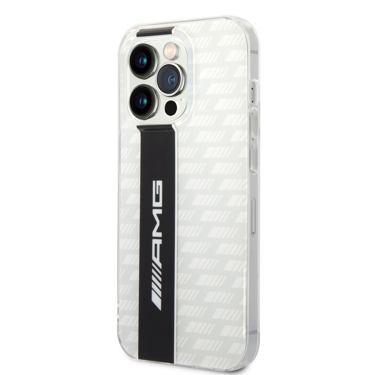 AMG AMG iPhone 14 Pro Backcover hoesje - Double Layer - Carbon Pattern - Wit, foto 2 van 6