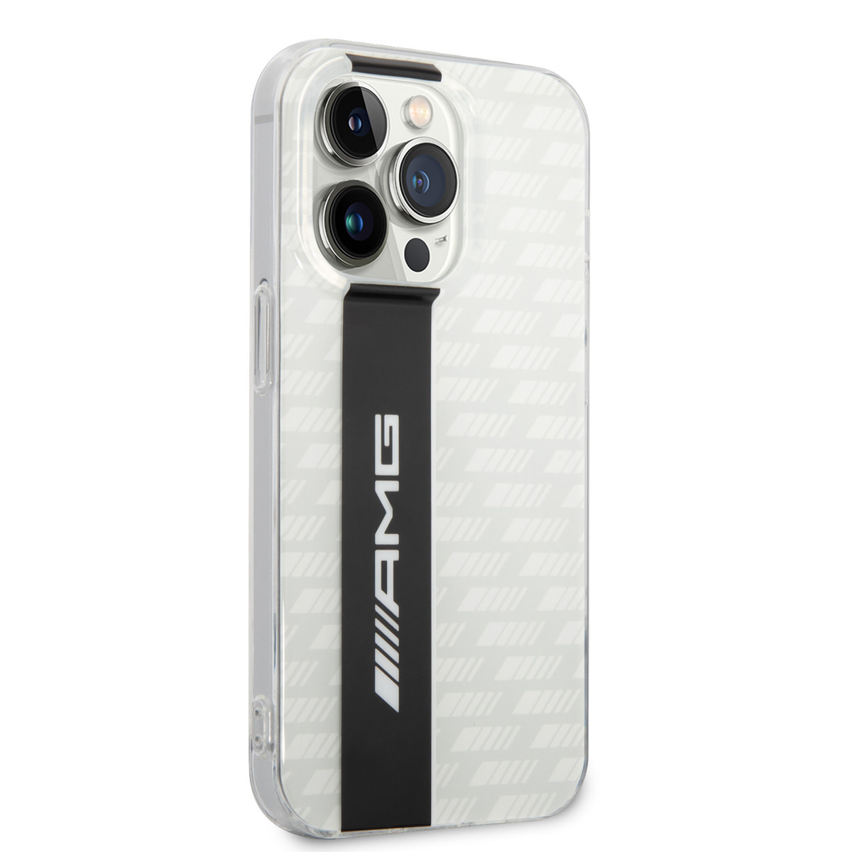 AMG AMG iPhone 14 Pro Backcover hoesje - Double Layer - Carbon Pattern - Wit, foto 4 van 6