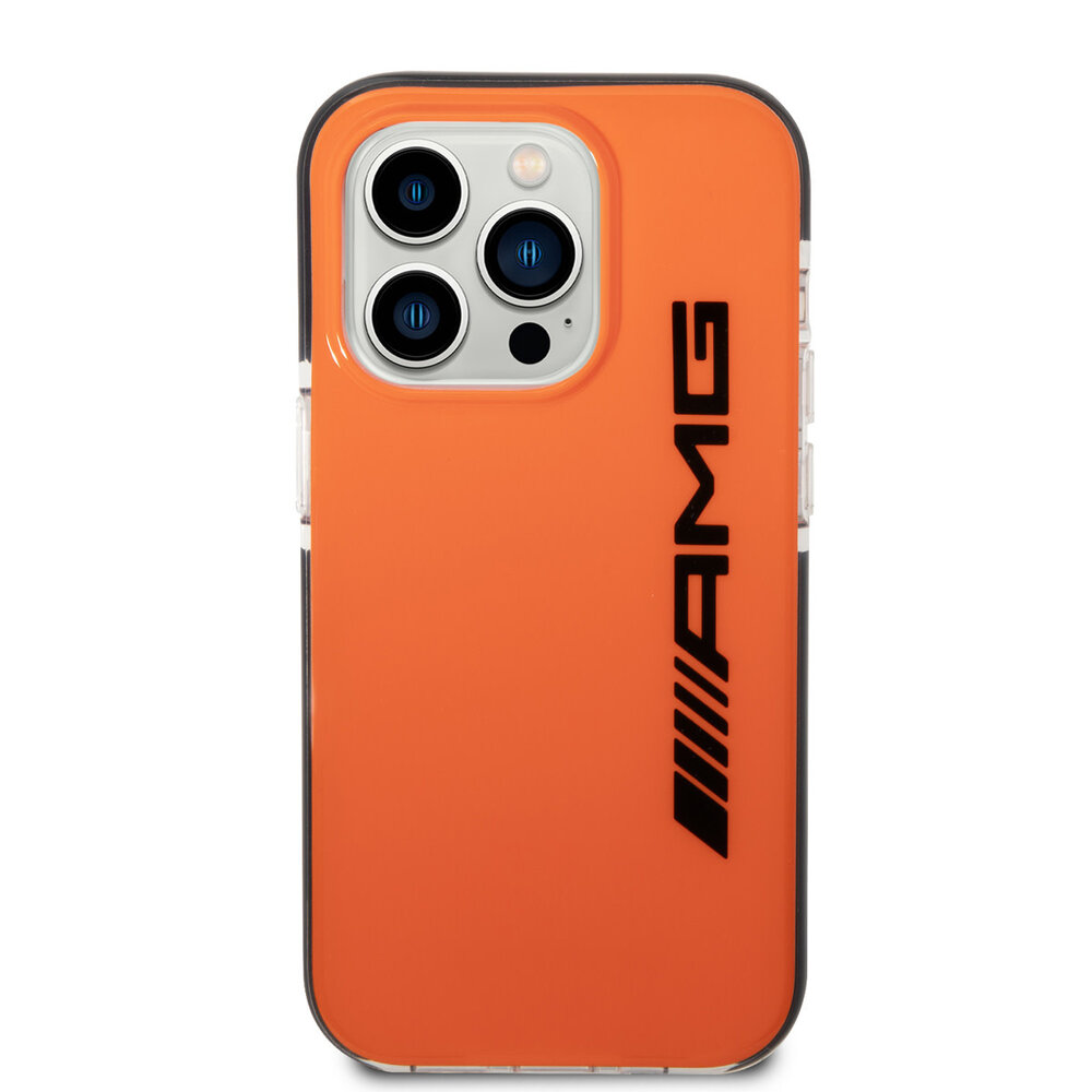 AMG AMG iPhone 14 Pro Back-Cover hul - Black Frame - Orange AMG AMG iPhone 14 Pro Back-Cover hul - Black Frame - Orange
