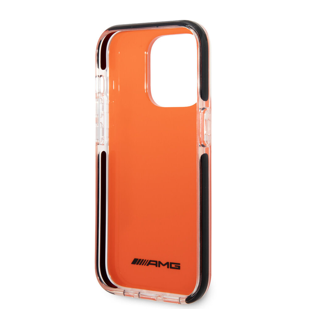 AMG AMG iPhone 14 Pro Back cover coque - Black Frame - Orange AMG AMG iPhone 14 Pro Back cover coque - Black Frame - Orange