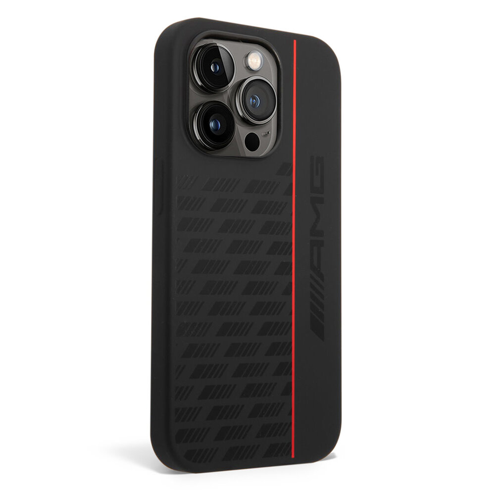 AMG AMG iPhone 14 Pro Backcover hoesje - Double Layer - Carbon Pattern - Zwart AMG AMG iPhone 14 Pro Backcover hoesje - Double Layer - Carbon Pattern - Zwart