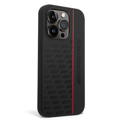 AMG AMG iPhone 14 Pro Backcover hoesje - Double Layer - Carbon Pattern - Zwart AMG AMG iPhone 14 Pro Backcover hoesje - Double Layer - Carbon Pattern - Zwart