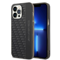 AMG iPhone 14 Pro Backcover hoesje - Frosted - Carbon Pattern - Zwart