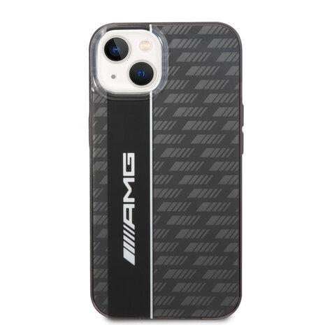 AMG AMG iPhone 14 & 13 Backcover hoesje - Double Layer - Carbon Pattern - Grijs AMG AMG iPhone 14 & 13 Backcover hoesje - Double Layer - Carbon Pattern - Grijs