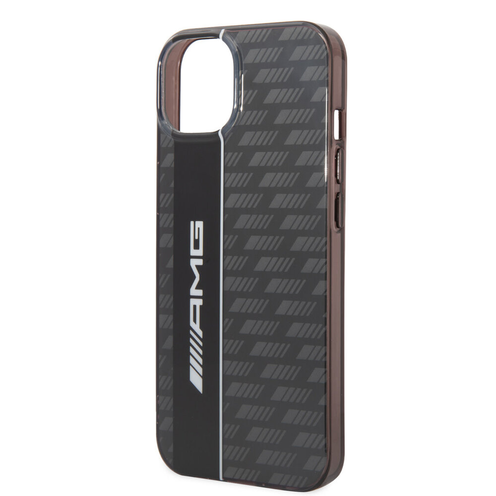 AMG AMG iPhone 14 & 13 Backcover hoesje - Double Layer - Carbon Pattern - Grijs AMG AMG iPhone 14 & 13 Backcover hoesje - Double Layer - Carbon Pattern - Grijs