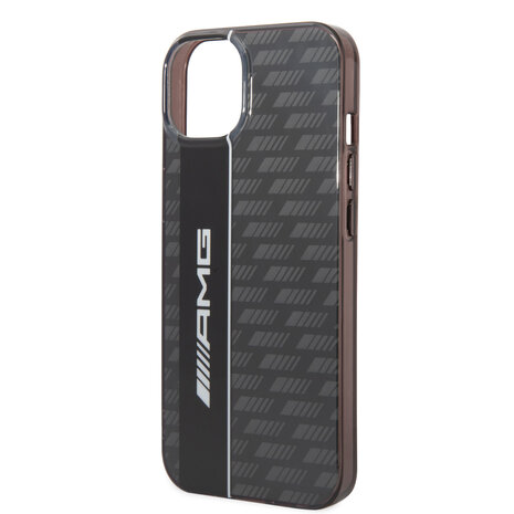 AMG AMG iPhone 14 & 13 Backcover hoesje - Double Layer - Carbon Pattern - Grijs AMG AMG iPhone 14 & 13 Backcover hoesje - Double Layer - Carbon Pattern - Grijs