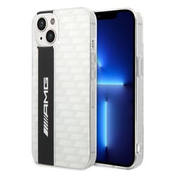 AMG iPhone 14 & 13 Back cover case - Double Layer - Carbon Pattern - White