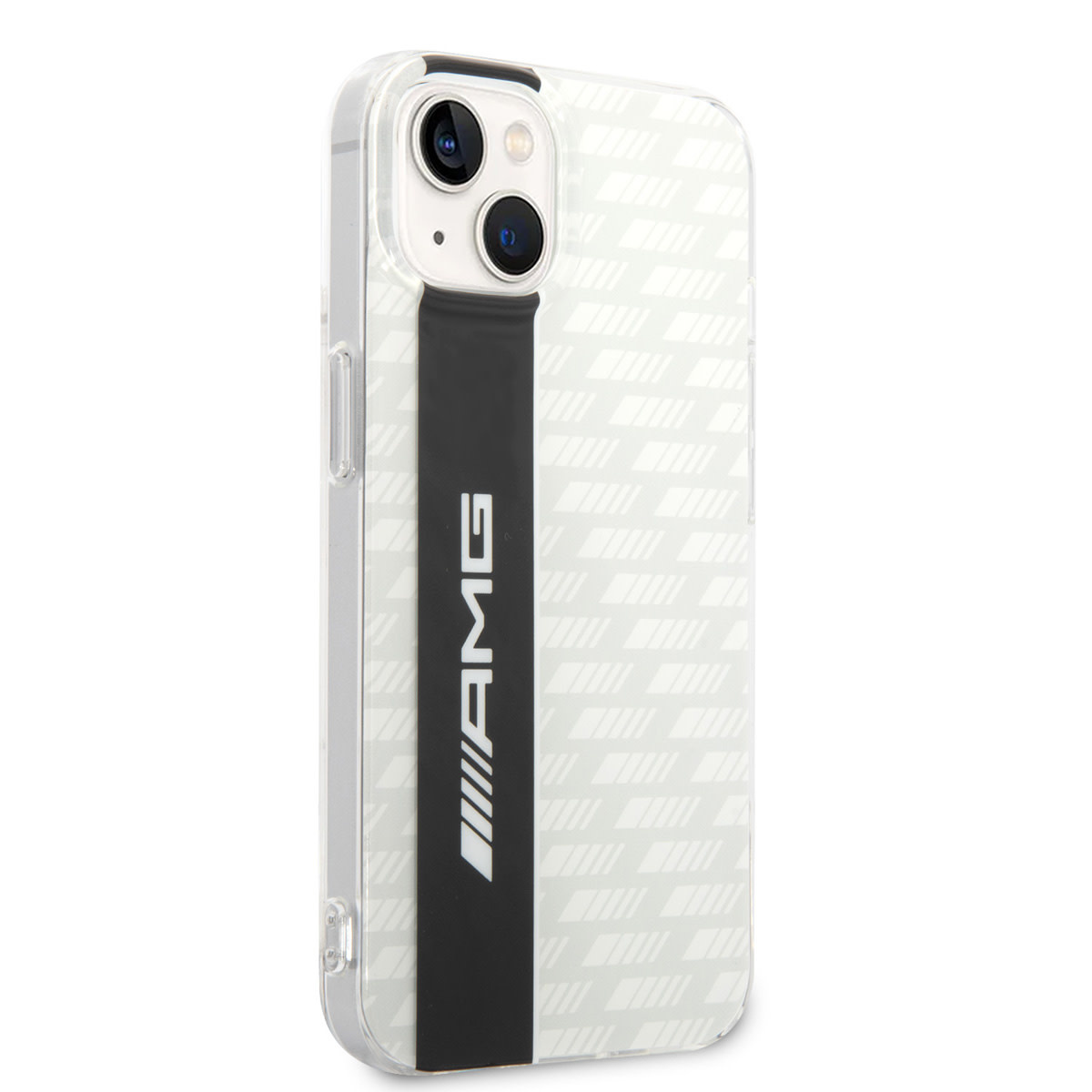 AMG AMG iPhone 14 & 13 Backcover hoesje - Double Layer - Carbon Pattern - Wit, foto 4 van 6