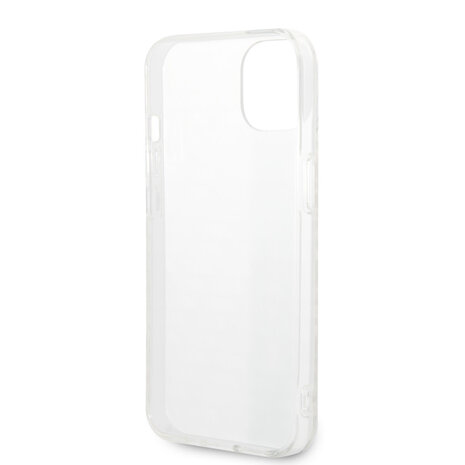 AMG AMG iPhone 14 & 13 Back cover case - Double Layer - Carbon Pattern - White AMG AMG iPhone 14 & 13 Back cover case - Double Layer - Carbon Pattern - White