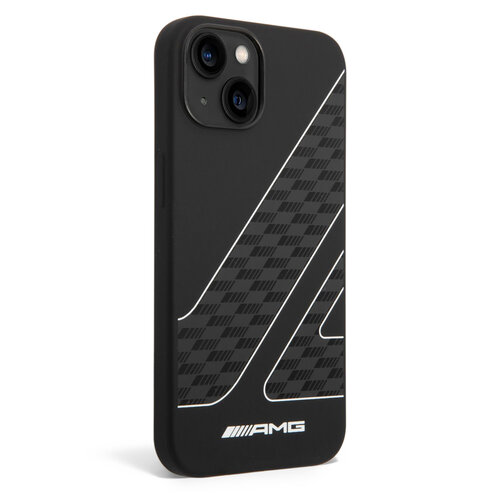 AMG AMG iPhone 14 & 13 Back cover coque - Double Layer - Checkered Flag Pattern - Noir