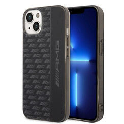 AMG iPhone 14 & 13 Back-Cover hul - Frosted - Carbon Pattern - Schwarz