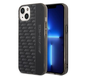 AMG AMG iPhone 14 & 13 Backcover hoesje - Frosted - Carbon Pattern - Zwart AMG AMG iPhone 14 & 13 Backcover hoesje - Frosted - Carbon Pattern - Zwart
