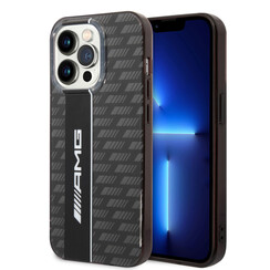 AMG iPhone 14 Pro Max Back cover case - Double Layer - Carbon Pattern - Grey