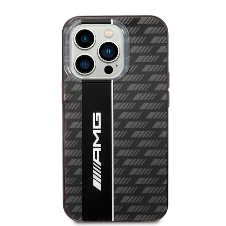 AMG AMG iPhone 14 Pro Max Backcover hoesje - Double Layer - Carbon Pattern - Grijs AMG AMG iPhone 14 Pro Max Backcover hoesje - Double Layer - Carbon Pattern - Grijs