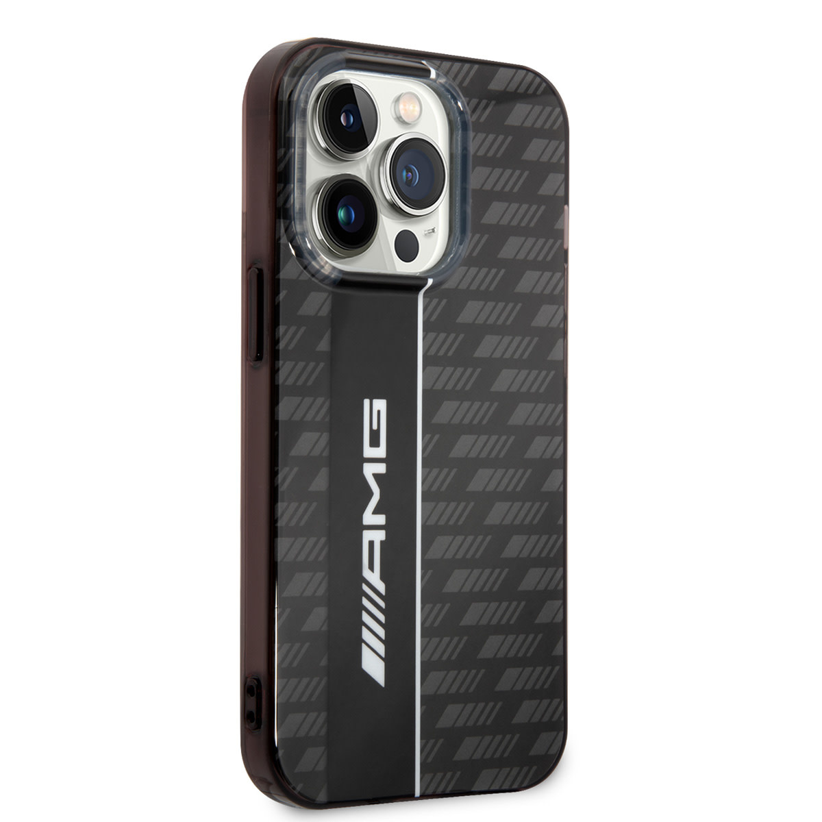 AMG AMG iPhone 14 Pro Max Backcover hoesje - Double Layer - Carbon Pattern - Grijs, foto 4 van 6