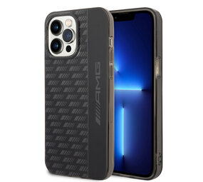 AMG AMG iPhone 14 Pro Max Back cover coque - Frosted - Carbon Pattern - Noir AMG AMG iPhone 14 Pro Max Back cover coque - Frosted - Carbon Pattern - Noir