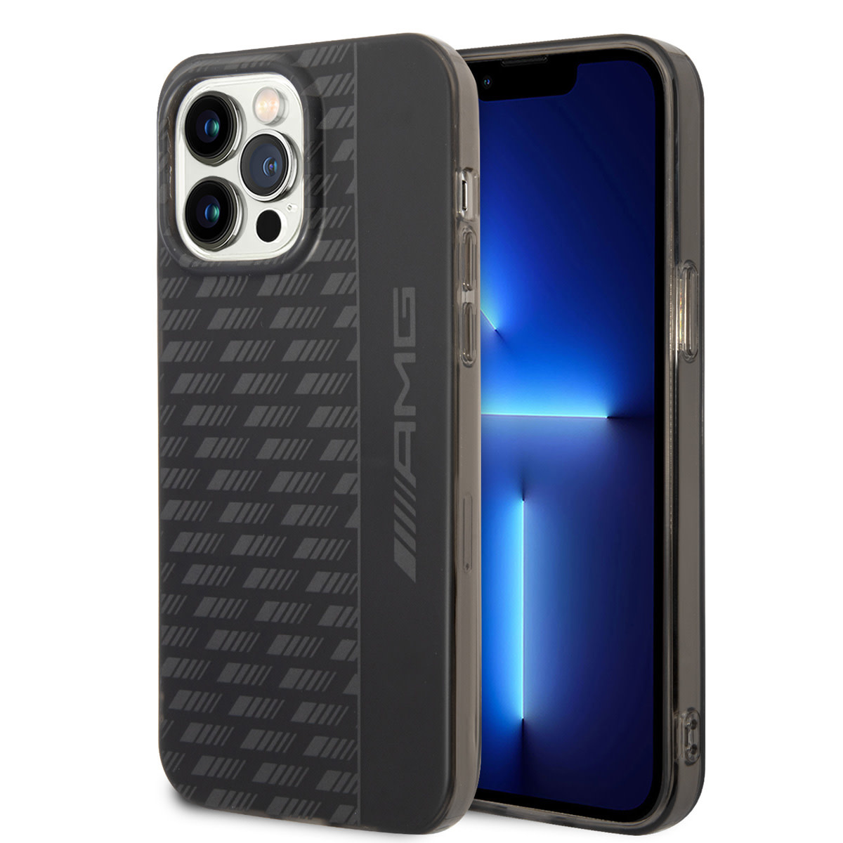 AMG AMG iPhone 14 Pro Max Backcover hoesje - Frosted - Carbon Pattern - Zwart