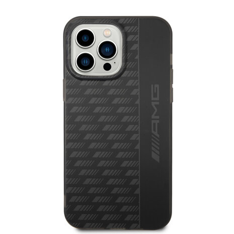 AMG AMG iPhone 14 Pro Max Back cover coque - Frosted - Carbon Pattern - Noir AMG AMG iPhone 14 Pro Max Back cover coque - Frosted - Carbon Pattern - Noir