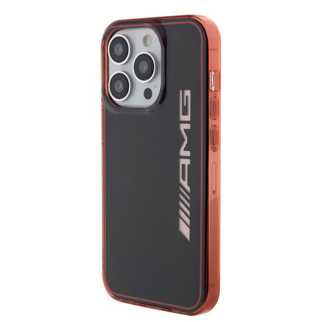 AMG AMG iPhone 15 Pro Back cover case - Double Layer - Red Frame - Black AMG AMG iPhone 15 Pro Back cover case - Double Layer - Red Frame - Black
