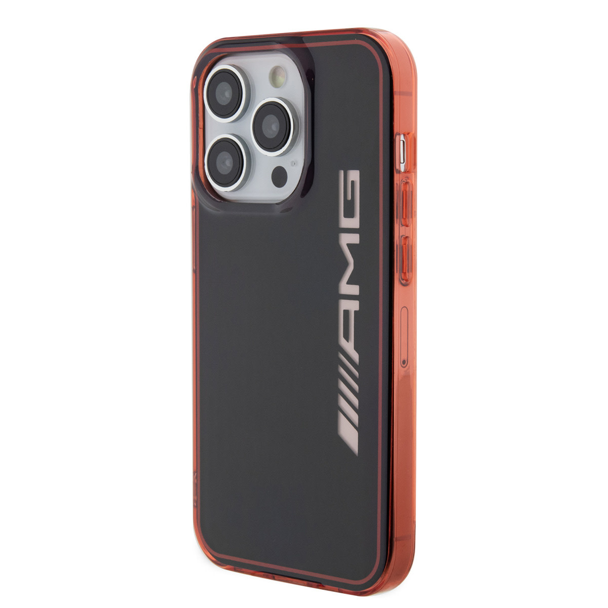 AMG AMG iPhone 15 Pro Backcover hoesje - Double Layer - Red Frame - Zwart, foto 2 van 6