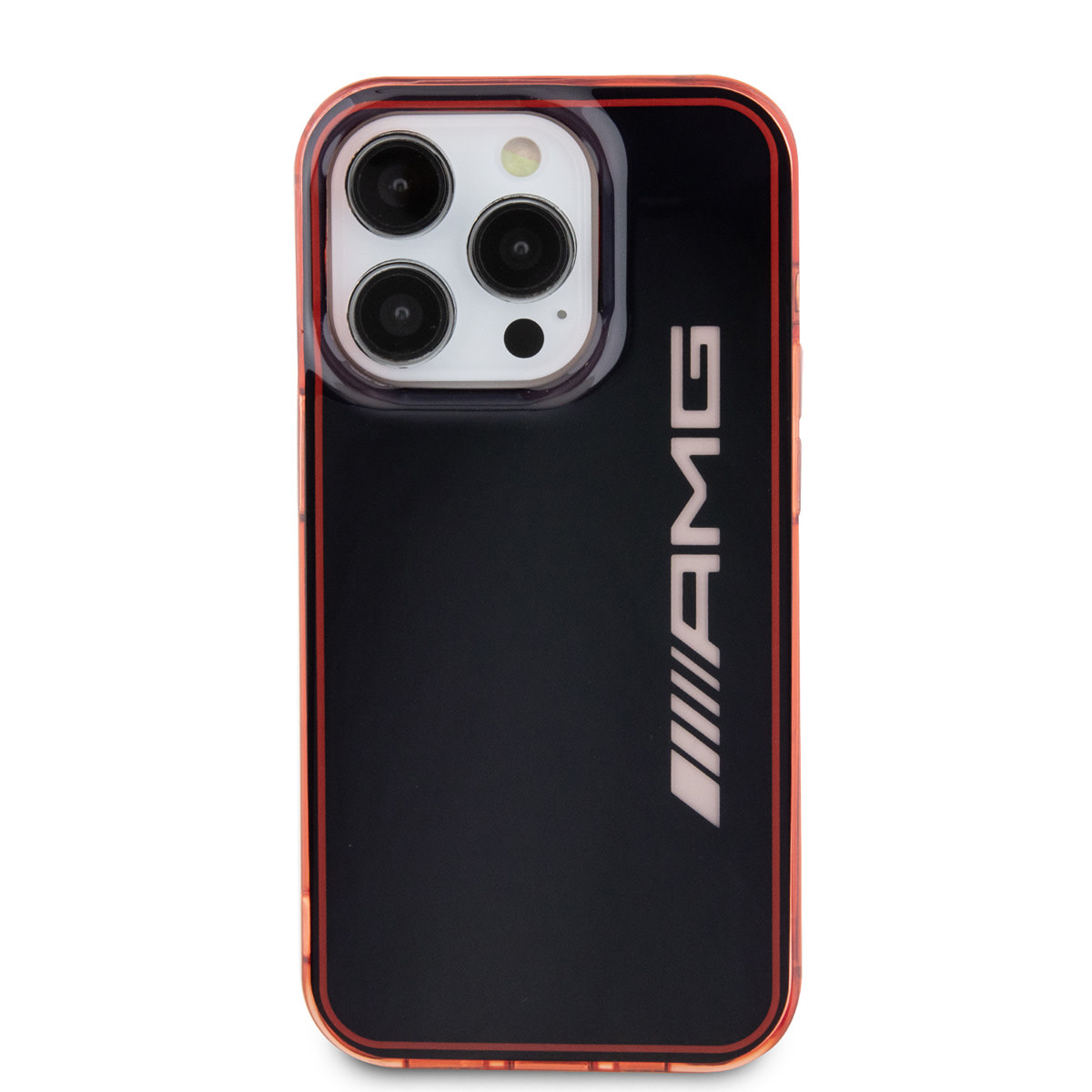 AMG AMG iPhone 15 Pro Backcover hoesje - Double Layer - Red Frame - Zwart, foto 3 van 6