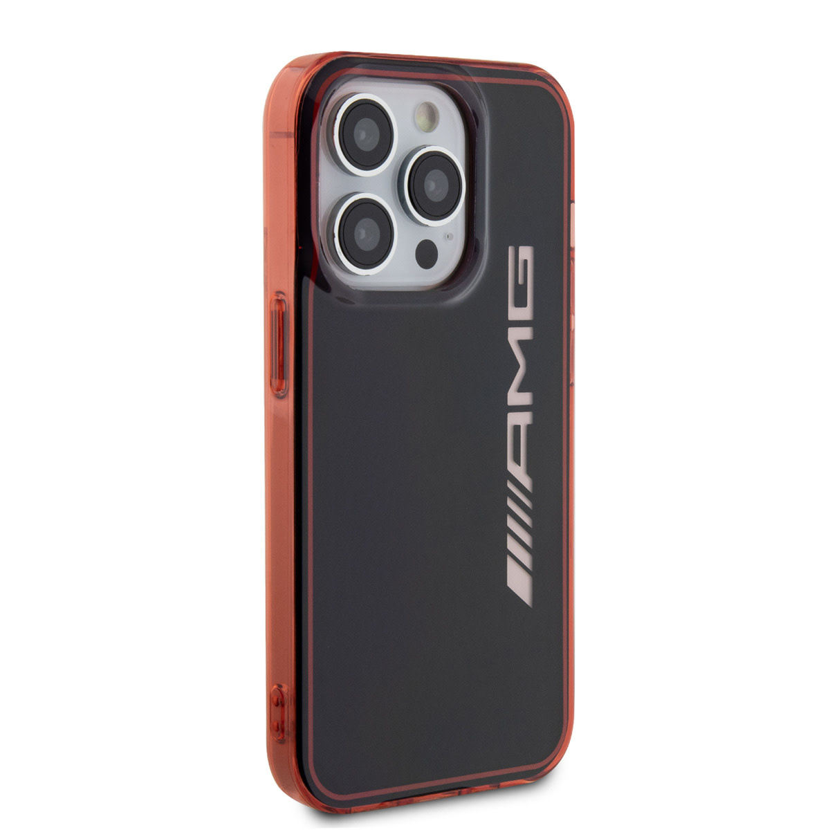AMG AMG iPhone 15 Pro Backcover hoesje - Double Layer - Red Frame - Zwart, foto 4 van 6