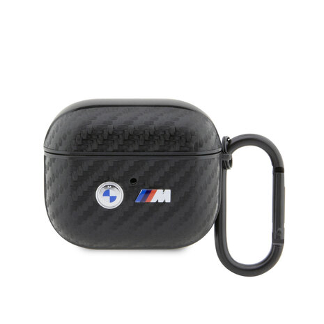 BMW BMW Airpods 3 Case - M Case - Carbon - Double Metal Logo - Zwart BMW BMW Airpods 3 Case - M Case - Carbon - Double Metal Logo - Zwart