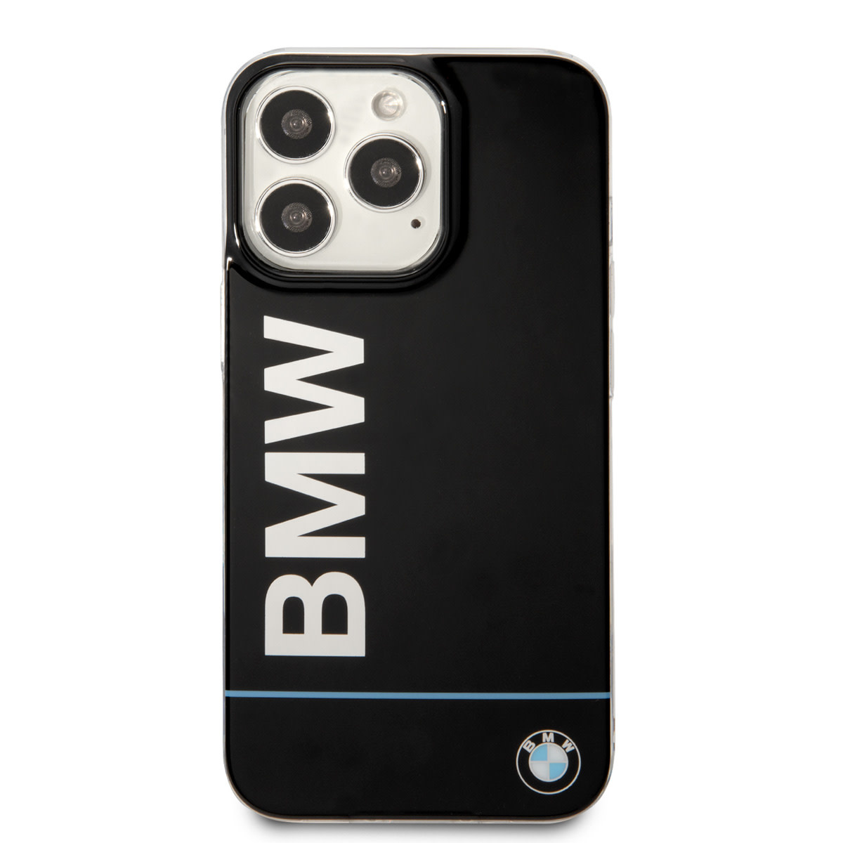 BMW BMW iPhone 13 Pro Backcover hoesje - Blue Line - Big Logo - Zwart, foto 3 van 6