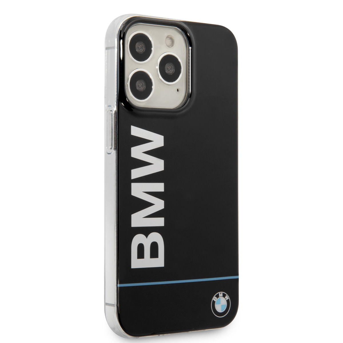 BMW BMW iPhone 13 Pro Backcover hoesje - Blue Line - Big Logo - Zwart, foto 4 van 6