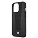 BMW BMW iPhone 13 Pro Back-Cover hul - Leather Signature - Perforated Deboss Line - Schwarz BMW BMW iPhone 13 Pro Back-Cover hul - Leather Signature - Perforated Deboss Line - Schwarz