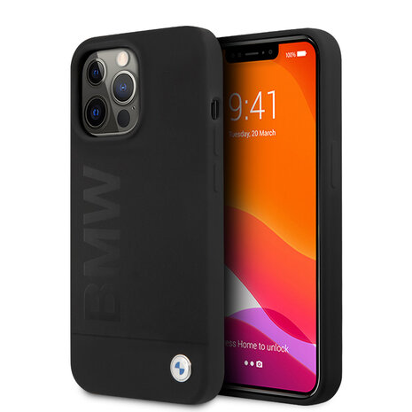 BMW BMW iPhone 13 Pro Back cover case - Silicone - Big Logo - Black