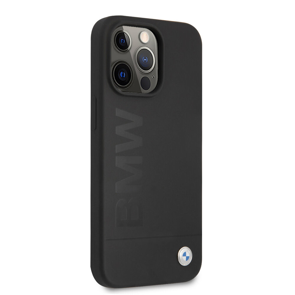 BMW BMW iPhone 13 Pro Back-Cover hul - Silicone - Big Logo - Schwarz
