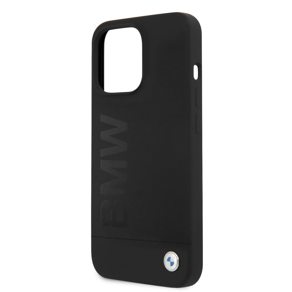 BMW BMW iPhone 13 Pro Backcover hoesje - Silicone - Big Logo - Zwart