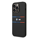 BMW BMW iPhone 14 Pro Backcover hoesje - Silicone - Tricolor Lines - Zwart