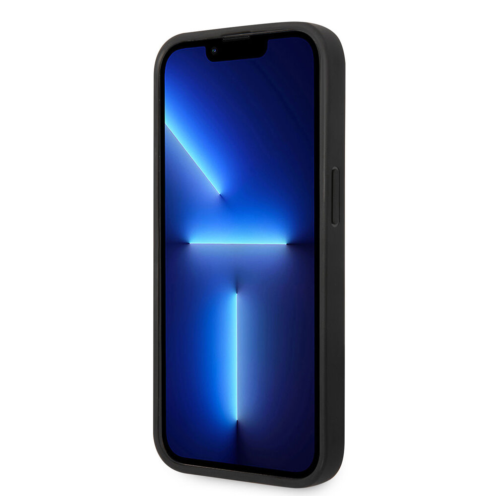 BMW BMW iPhone 14 Pro Max Back-Cover hul - Leather Signature - Perforated Seats Design - Schwarz BMW BMW iPhone 14 Pro Max Back-Cover hul - Leather Signature - Perforated Seats Design - Schwarz