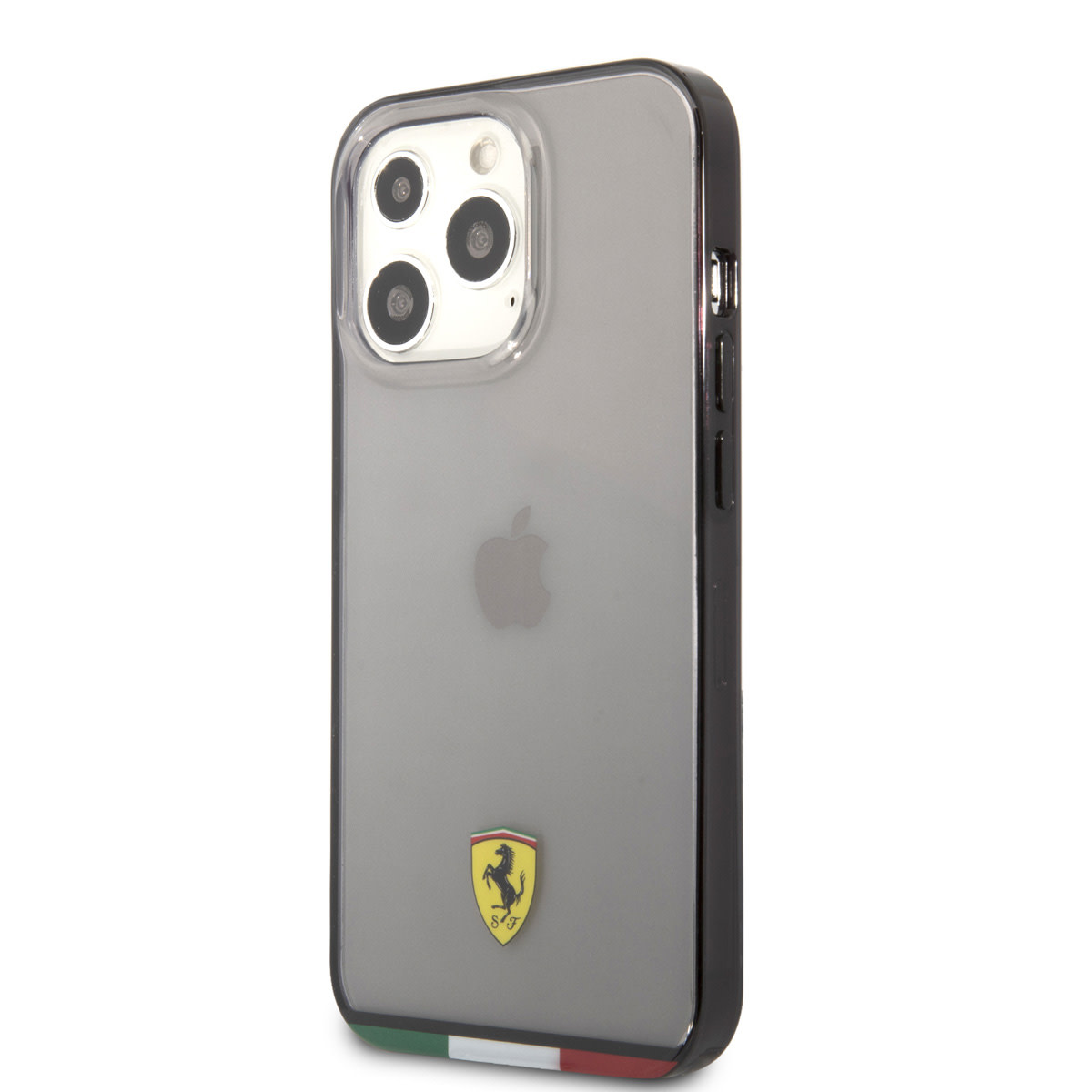 Ferrari Ferrari iPhone 13 Pro Backcover hoesje - Italia Stripe - Black edges - Transparant, foto 2 van 6