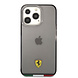 Ferrari Ferrari iPhone 13 Pro Backcover hoesje - Italia Stripe - Black edges - Transparant Ferrari Ferrari iPhone 13 Pro Backcover hoesje - Italia Stripe - Black edges - Transparant