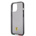 Ferrari Ferrari iPhone 13 Pro Back cover case - Italia Stripe - Black edges - Transparent