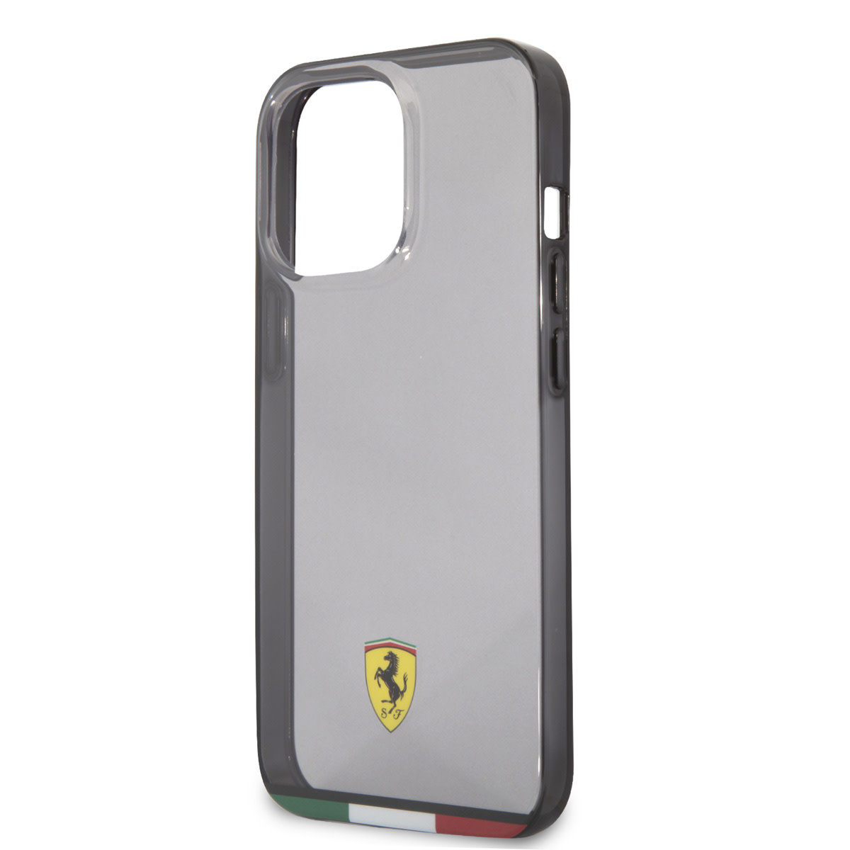 Ferrari Ferrari iPhone 13 Pro Backcover hoesje - Italia Stripe - Black edges - Transparant, foto 6 van 6