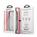 Ferrari Ferrari iPhone 13 Pro Back cover case - Italia Stripe - Black edges - Transparent
