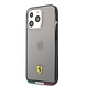 Ferrari Ferrari iPhone 13 Pro Back-Cover hul - Italia Stripe - Black edges - Transparent Ferrari Ferrari iPhone 13 Pro Back-Cover hul - Italia Stripe - Black edges - Transparent